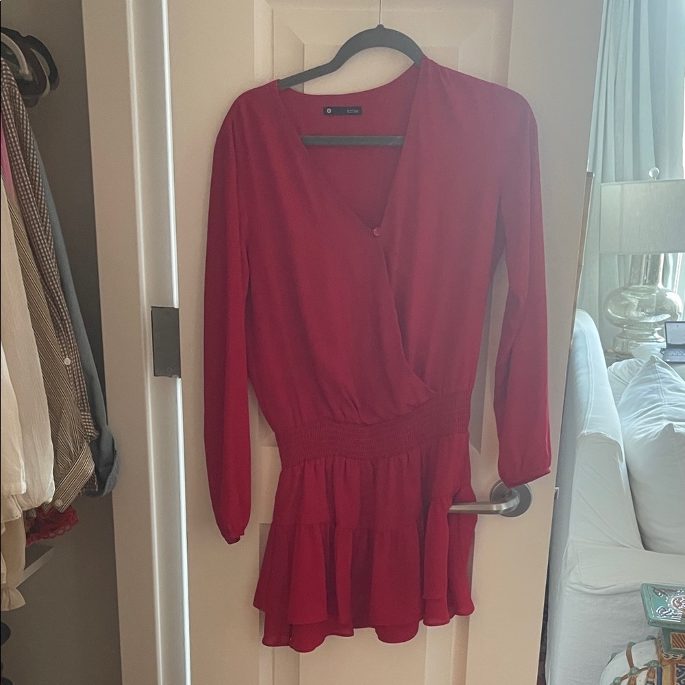 Red Long Sleeve Dress